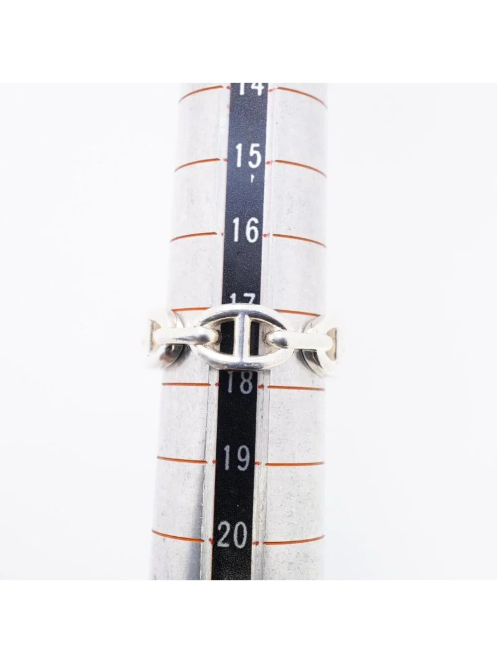 Hermes Ring Enchainee Chaine D'ancre 925 Sterling Silver